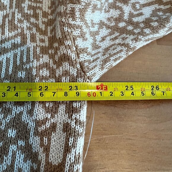 Lucky Brand Women's Shawl Fringe Collar Open Front Knit Cardigan MEDIUM Tan - Picture 6 of 8